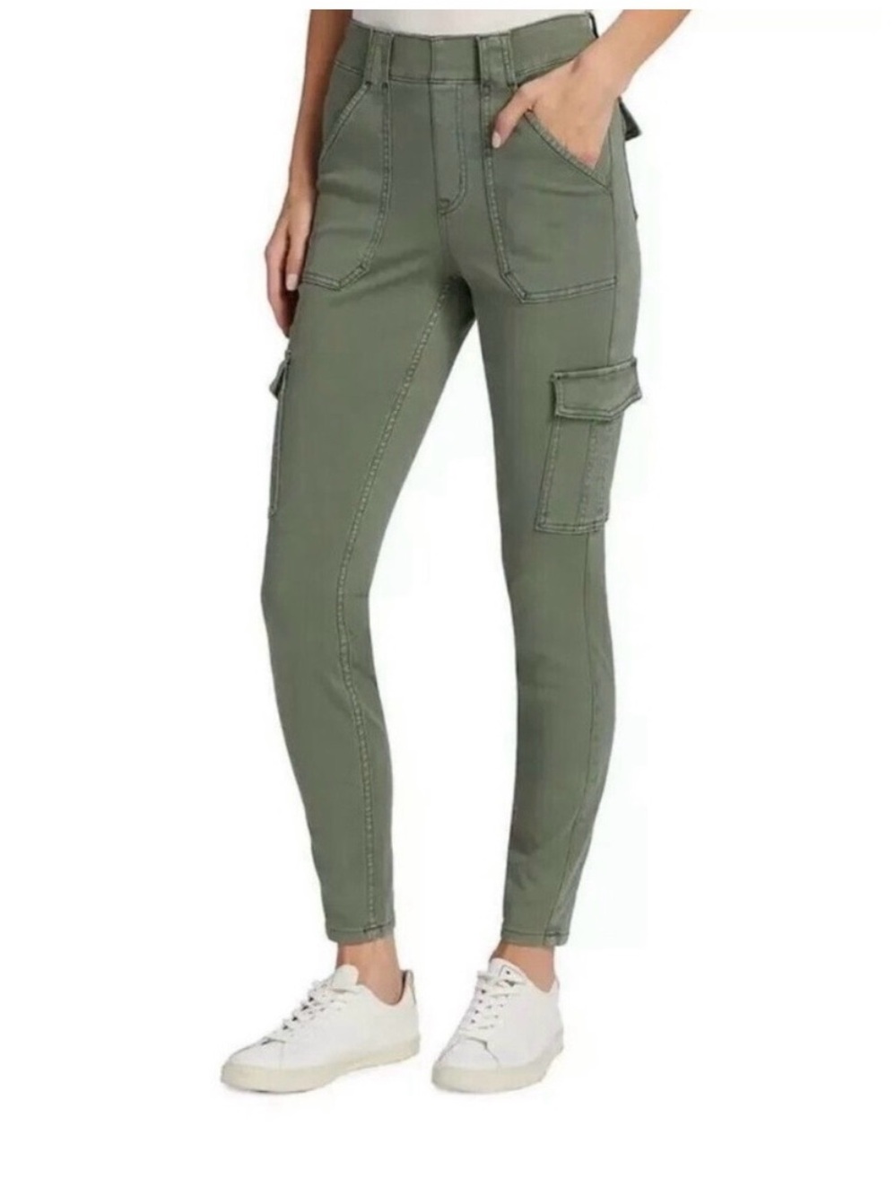 SPANX Olive Green Skinny Cargo Pants